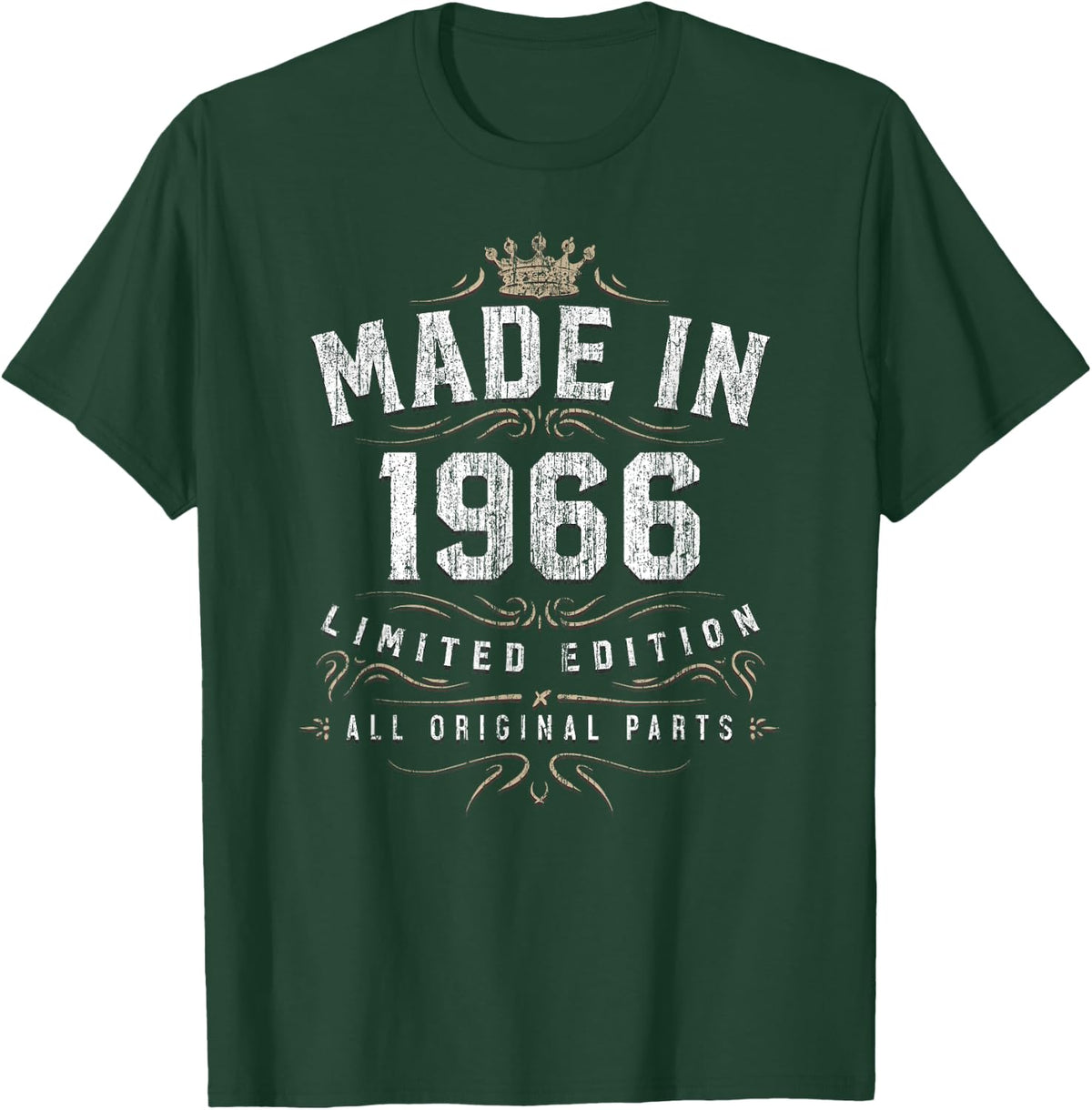 Made In 1966 T Shirt - All Original Parts 53rd Birthday Gift T-Shirt - T-Shirt | Forest
