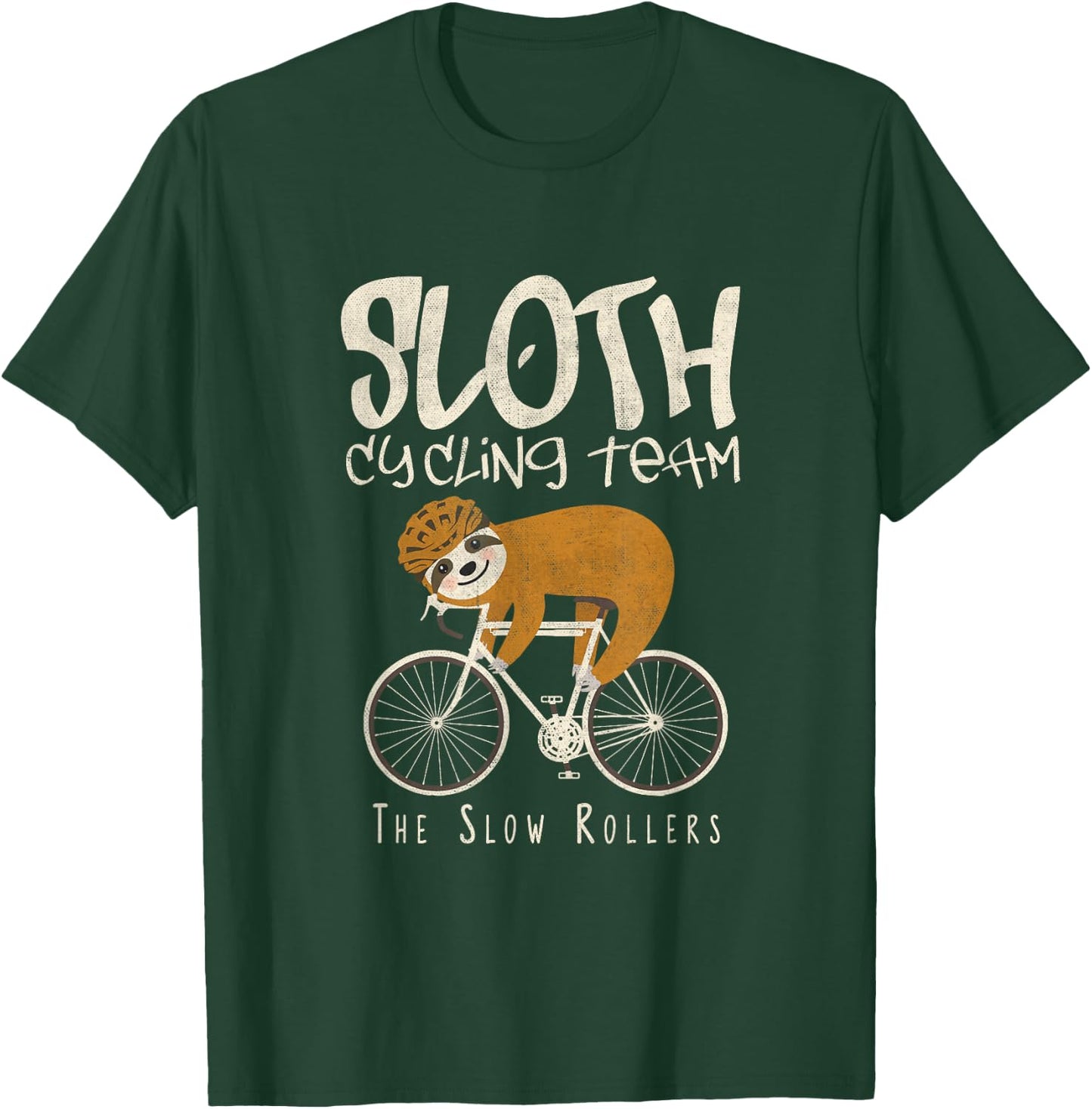 Funny Sloth Cycling Team Love Sloths Bicycle T-Shirt - T-Shirt | Forest