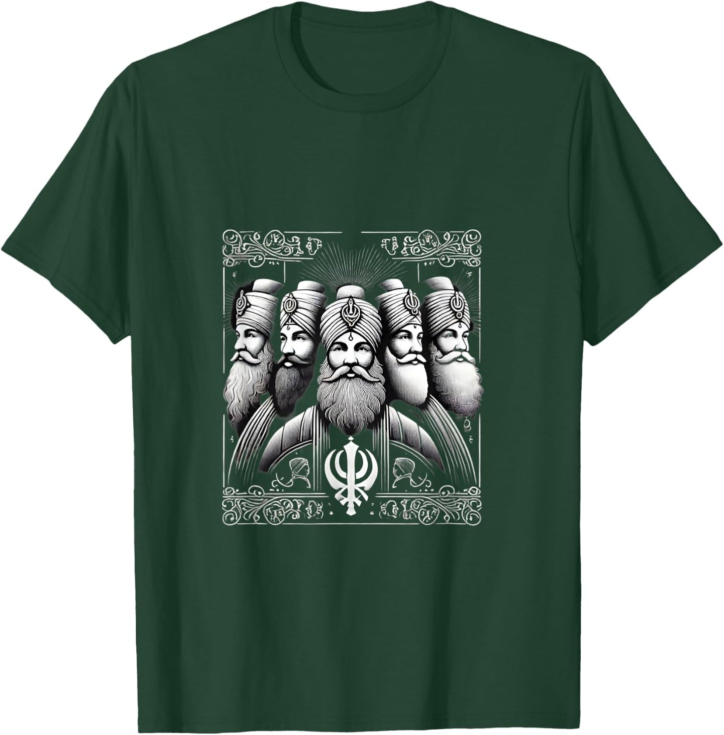 Sikh Khalsa Panj Pyare Five Beloved Ones T-Shirt - T-Shirt | Forest