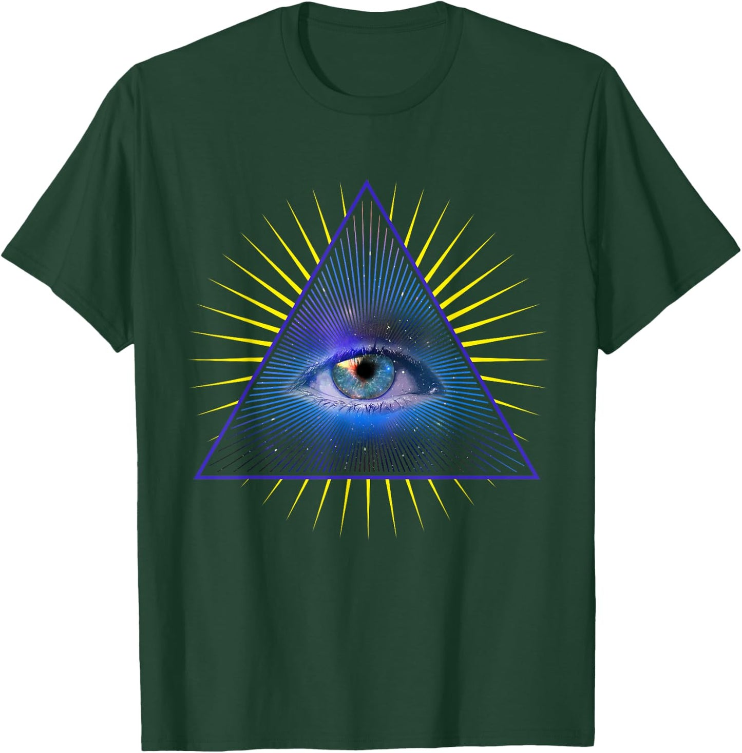 All Seeing Eye Shirt Psychic Meditation Illuminati T Shirt T-Shirt - T-Shirt | Forest