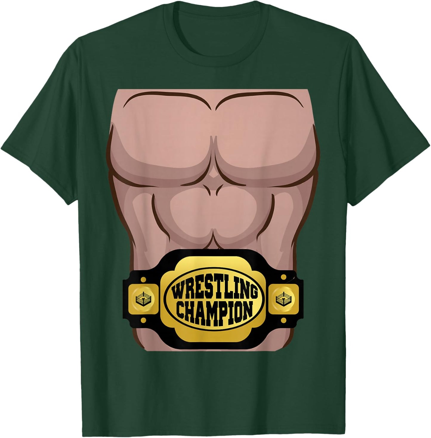 Champion Belt Wrestler Costume Halloween Shirt Kids Adult T-Shirt - T-Shirt | Forest