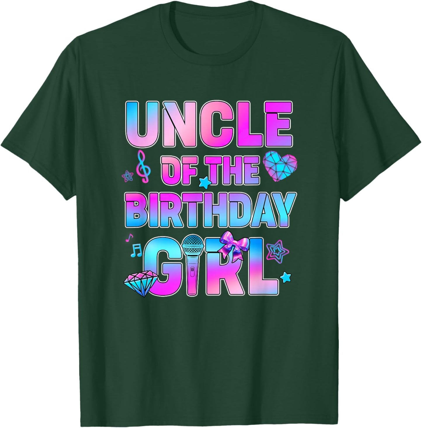 Uncle of The K-Pop Birthday Girls Korean Music Family T-Shirt - T-Shirt | Forest