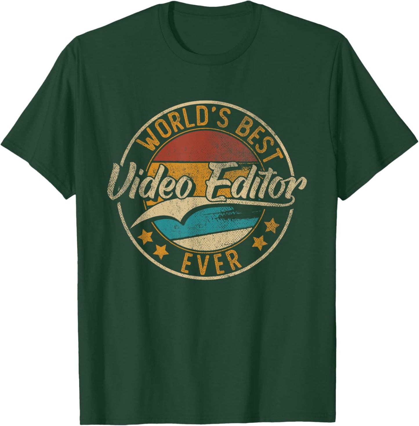 Worlds Best Video Editor | Video Editing T-Shirt - T-Shirt | Forest