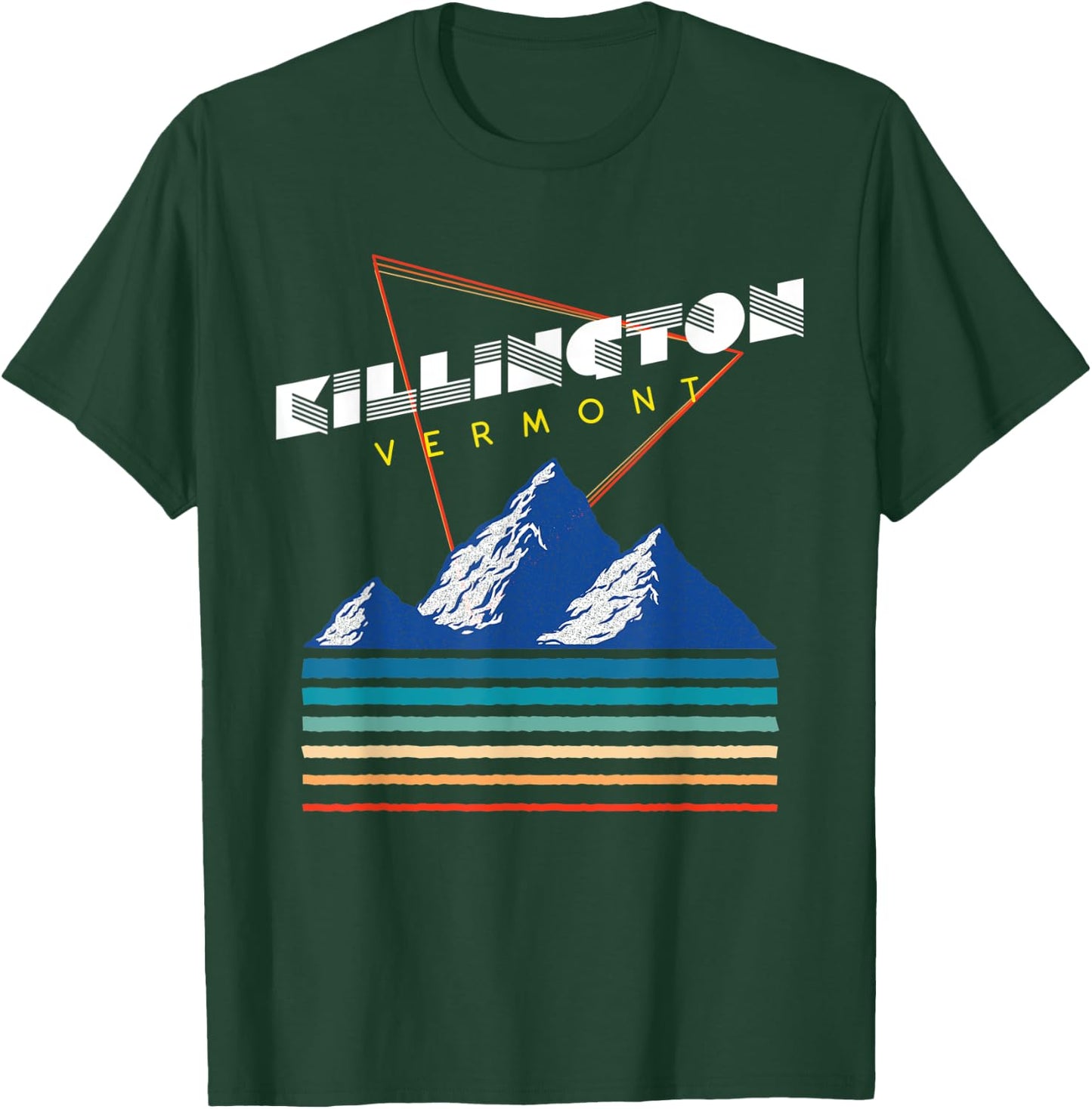 Killington, Vermont - USA Ski Resort 1980s Retro T-Shirt - T-Shirt | Forest
