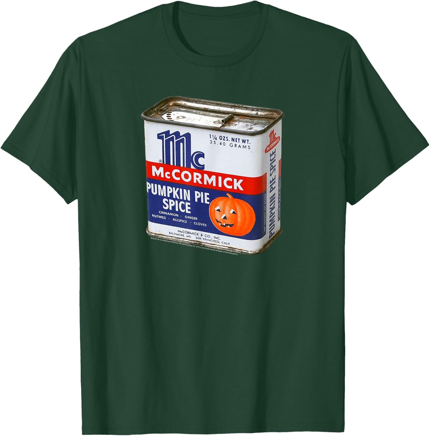McCormick Seasoning Pumpkin Pie Spice Tin T-Shirt - T-Shirt | Forest