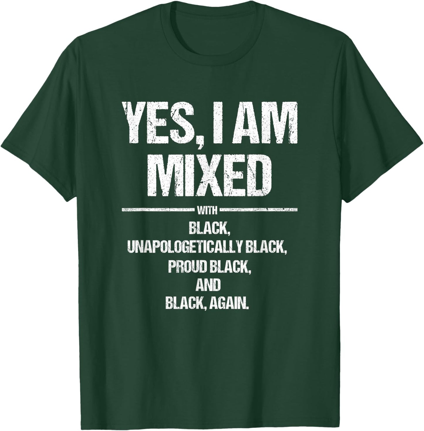 Yes, I am with Black Proud Black History Month Mixed T-Shirt - T-Shirt | Forest