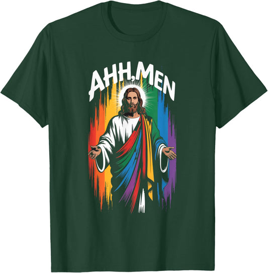 Ahh Men Funny Gay Pride Month 2025 Rainbow Pride Parade T-Shirt - T-Shirt | Forest