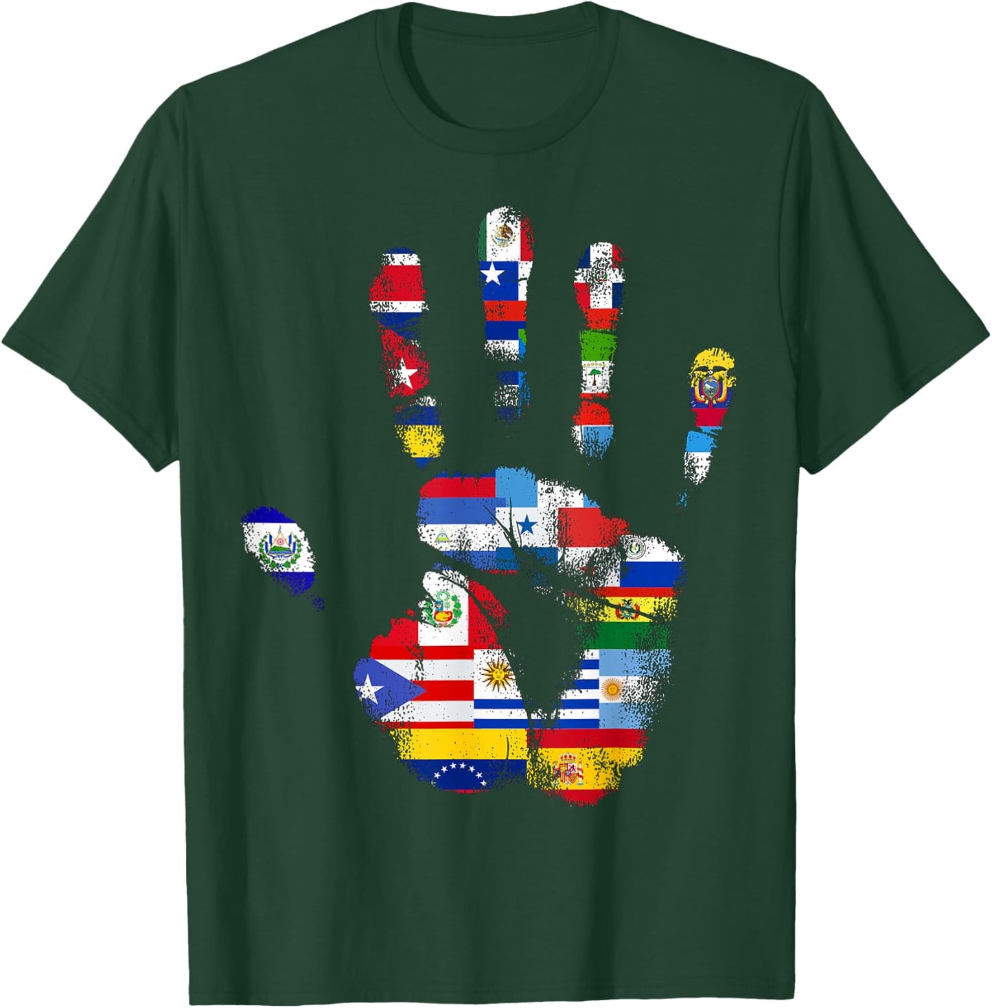 National Hispanic Heritage Month Latin America Latino Flags T-Shirt - T-Shirt | Forest