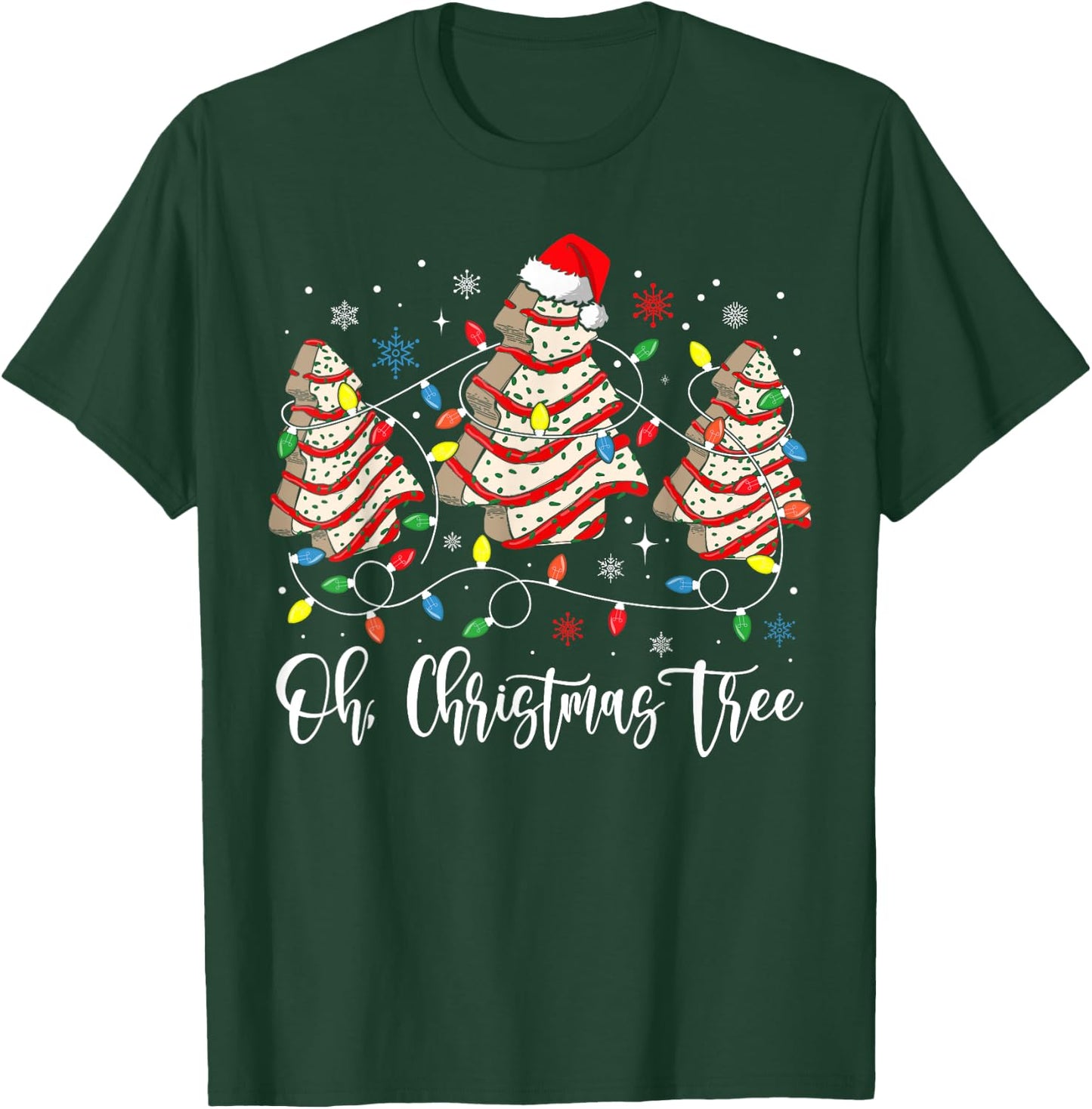 Oh Christmas Tree Cakes Debbie Becky Jen Cake Lovers Xmas T-Shirt - T-Shirt | Forest