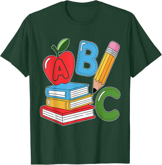 Alphabet Shirt Preschool Teacher Back to School T-Shirt - T-Shirt | Forest