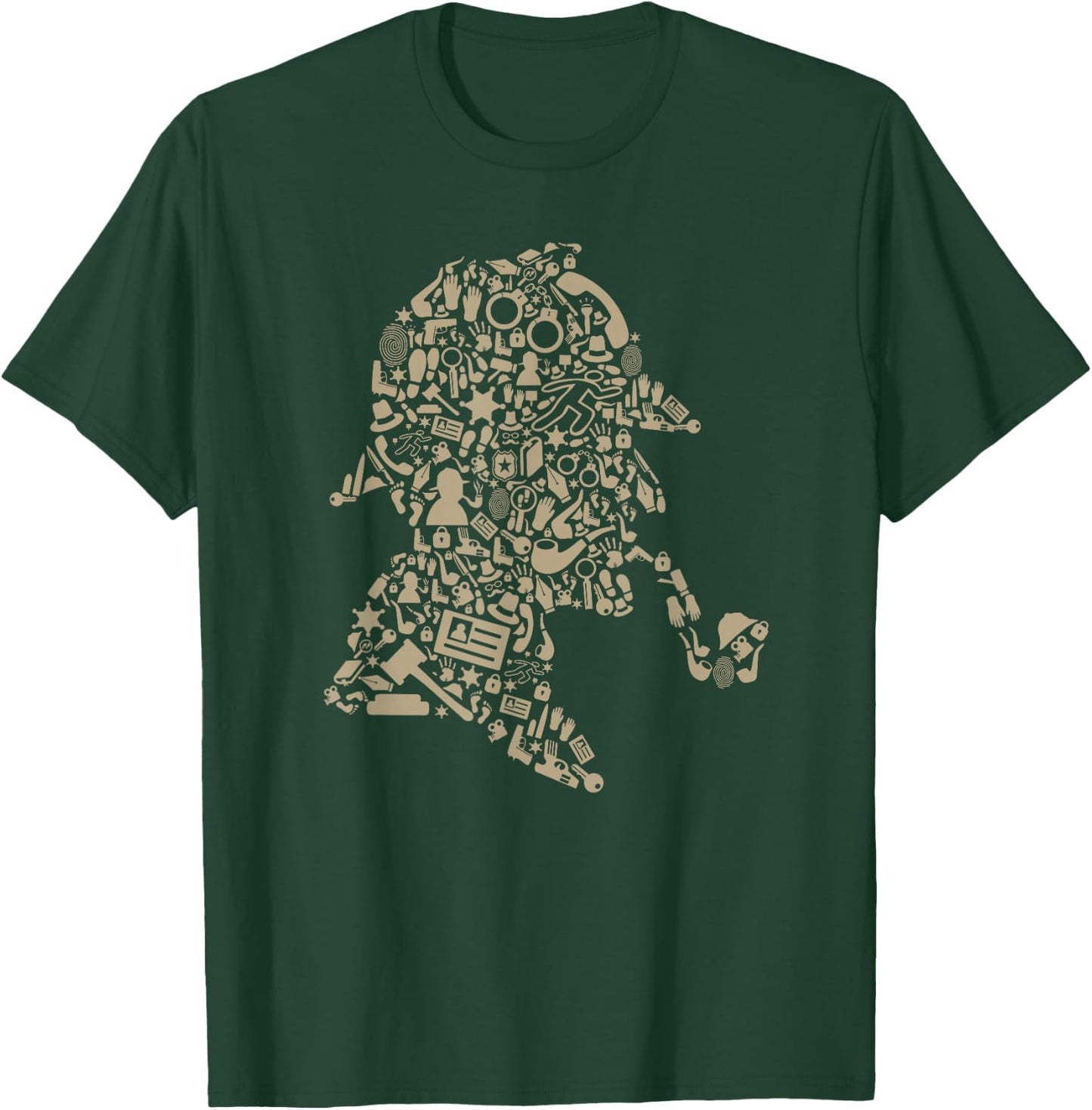 Sherlock Holmes UK Detective Novel Retro British T-Shirt - T-Shirt | Forest