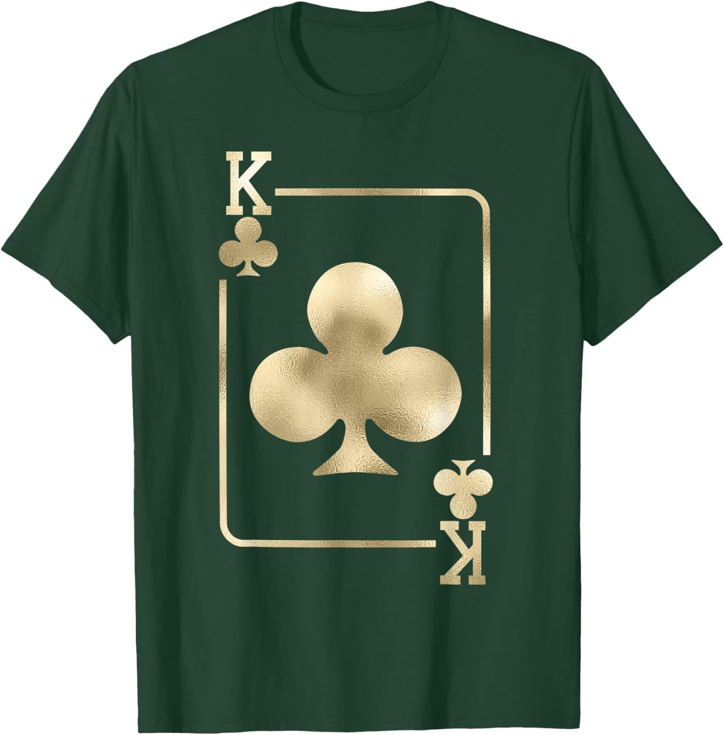 King of Clubs Playing Card Halloween Costume Glam T-Shirt - T-Shirt | Forest