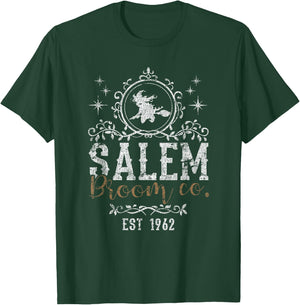Witches Salem Broom Company Grunge Halloween Women's Witch T-Shirt - T-Shirt | Forest