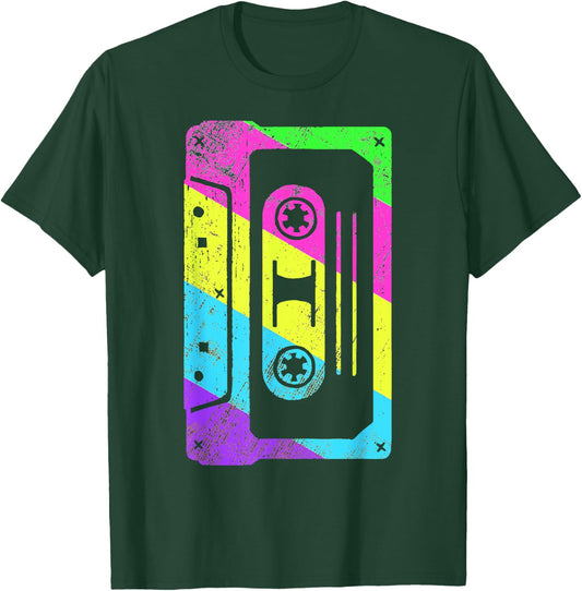 Cassette Tape Costume 80s 90s Vintage Retro T-Shirt - T-Shirt | Forest