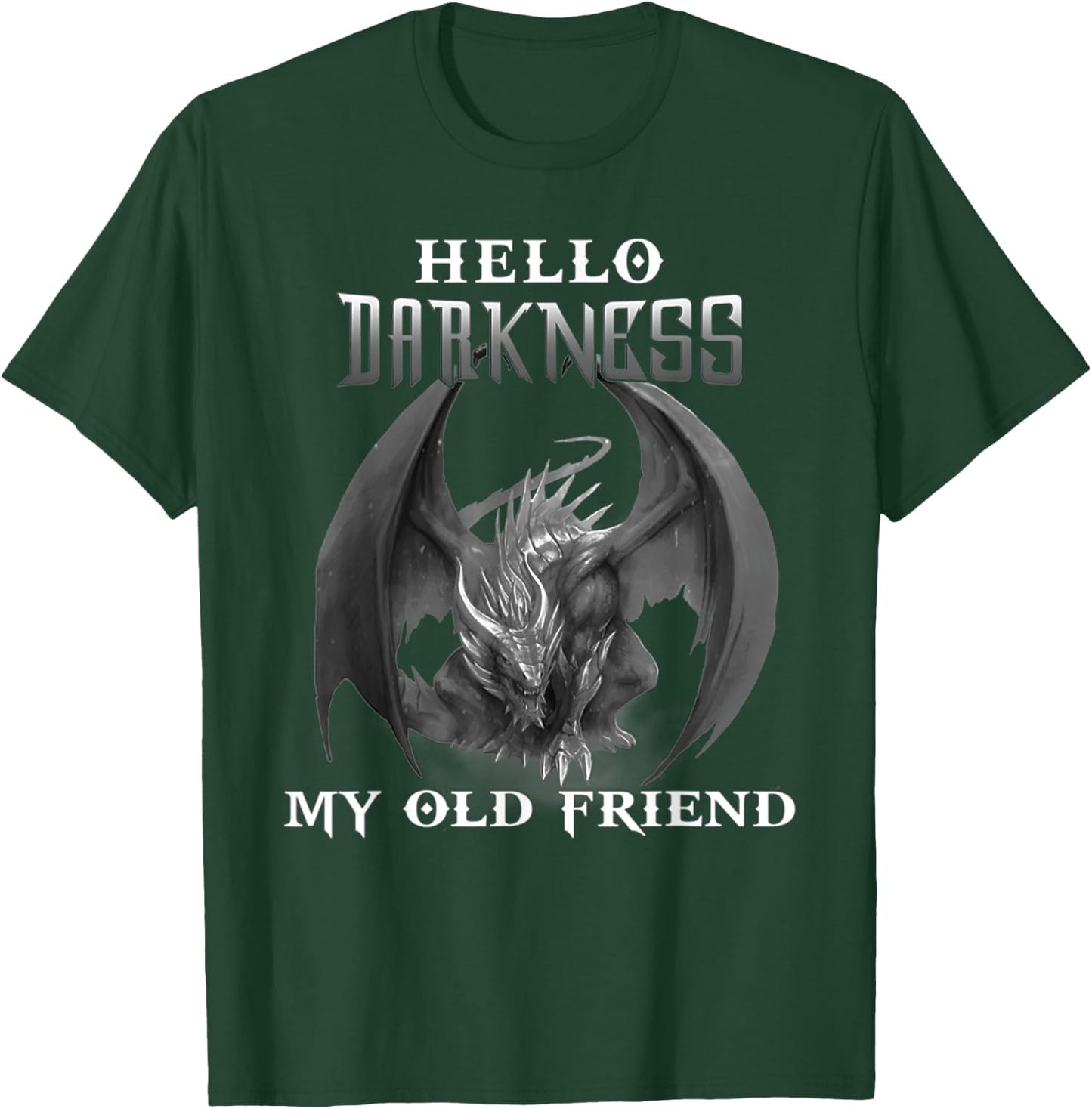 Hello darkness my old friend Cute dragon lover gift T-Shirt - T-Shirt | Forest