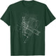 Graphic Abstract Lines Gift Design Idea Architecture T-Shirt - T-Shirt | Forest