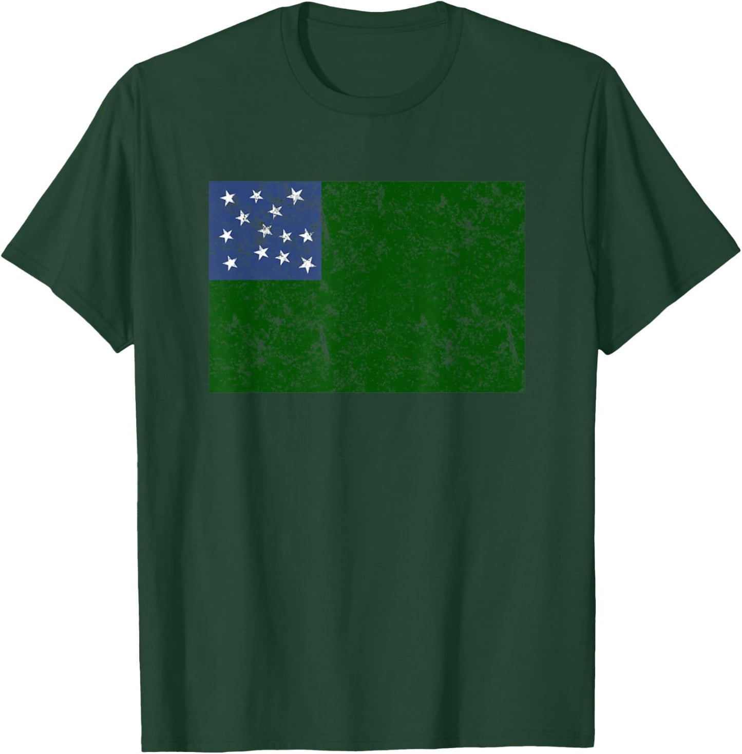 Green Mountain Boys Vermont Republic Flag USA T-Shirt - T-Shirt | Forest