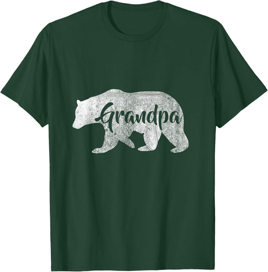Men's Grandpa Bear Awesome Camping Gramps T-Shirt - T-Shirt | Forest