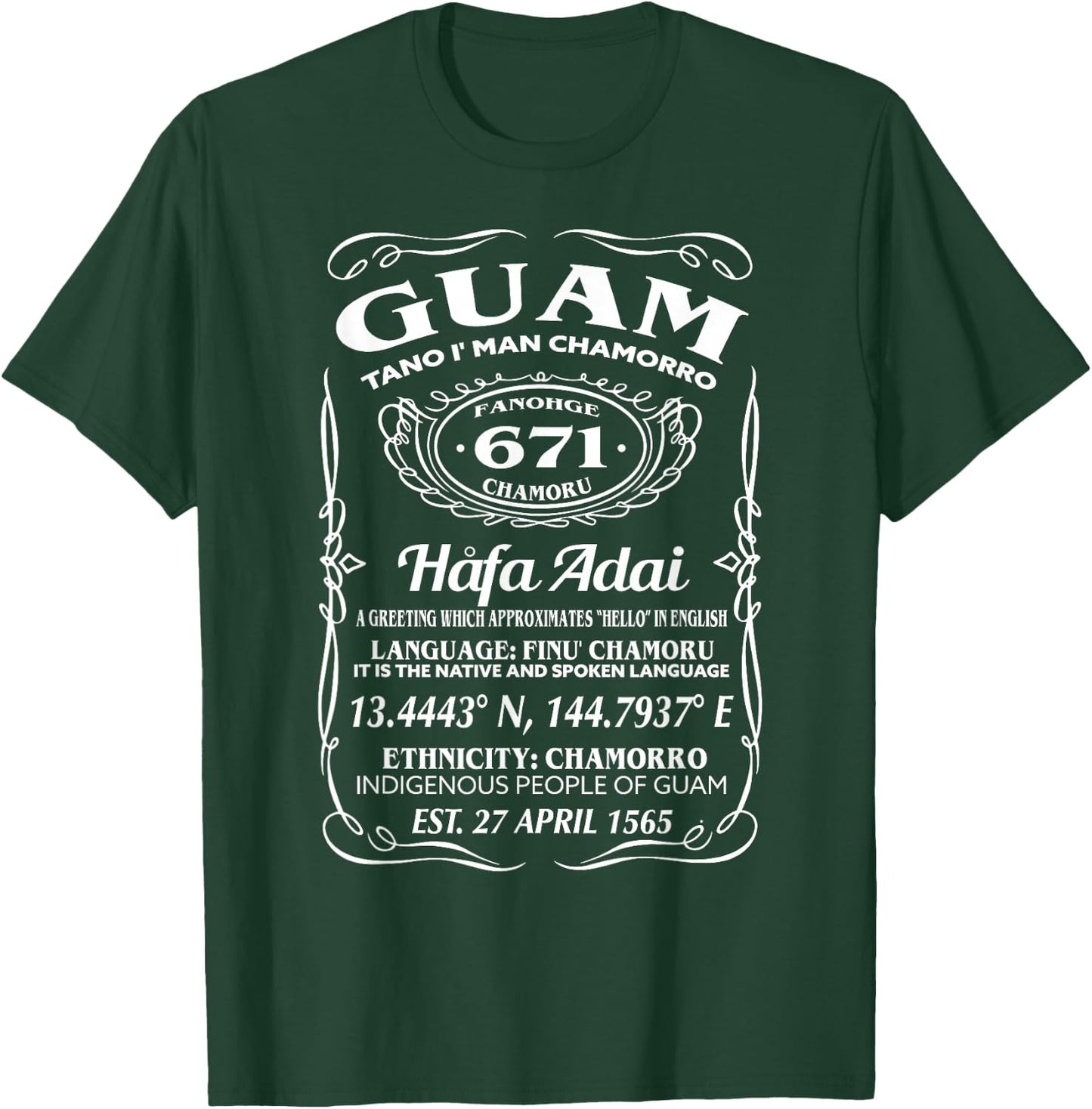 Wiki Guam Facts Shirt Guam T shirt 671 T-Shirt - T-Shirt | Forest