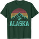 Alaska Vintage Moose Outdoor Nature Hiking Souvenir Gift T-Shirt - T-Shirt | Forest