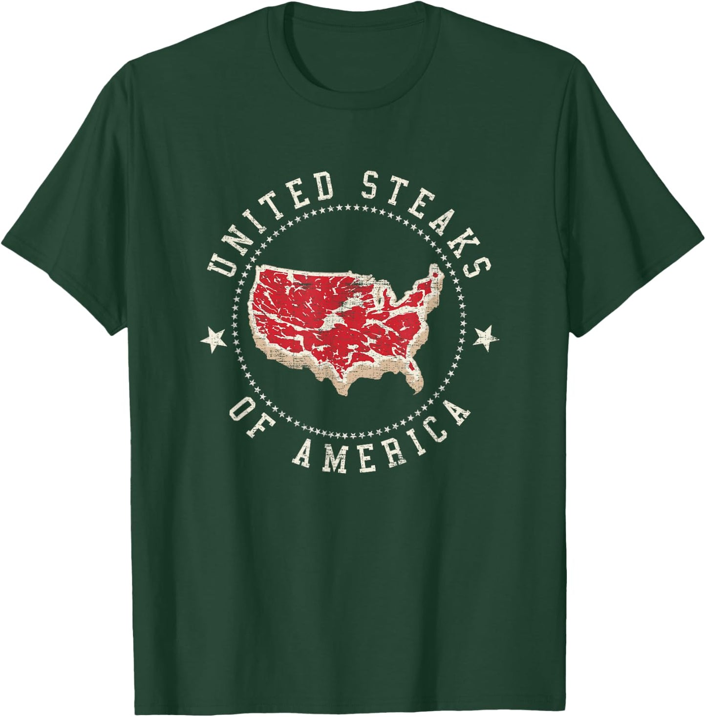 United Steaks Of America Vintage T-Shirt - T-Shirt | Forest