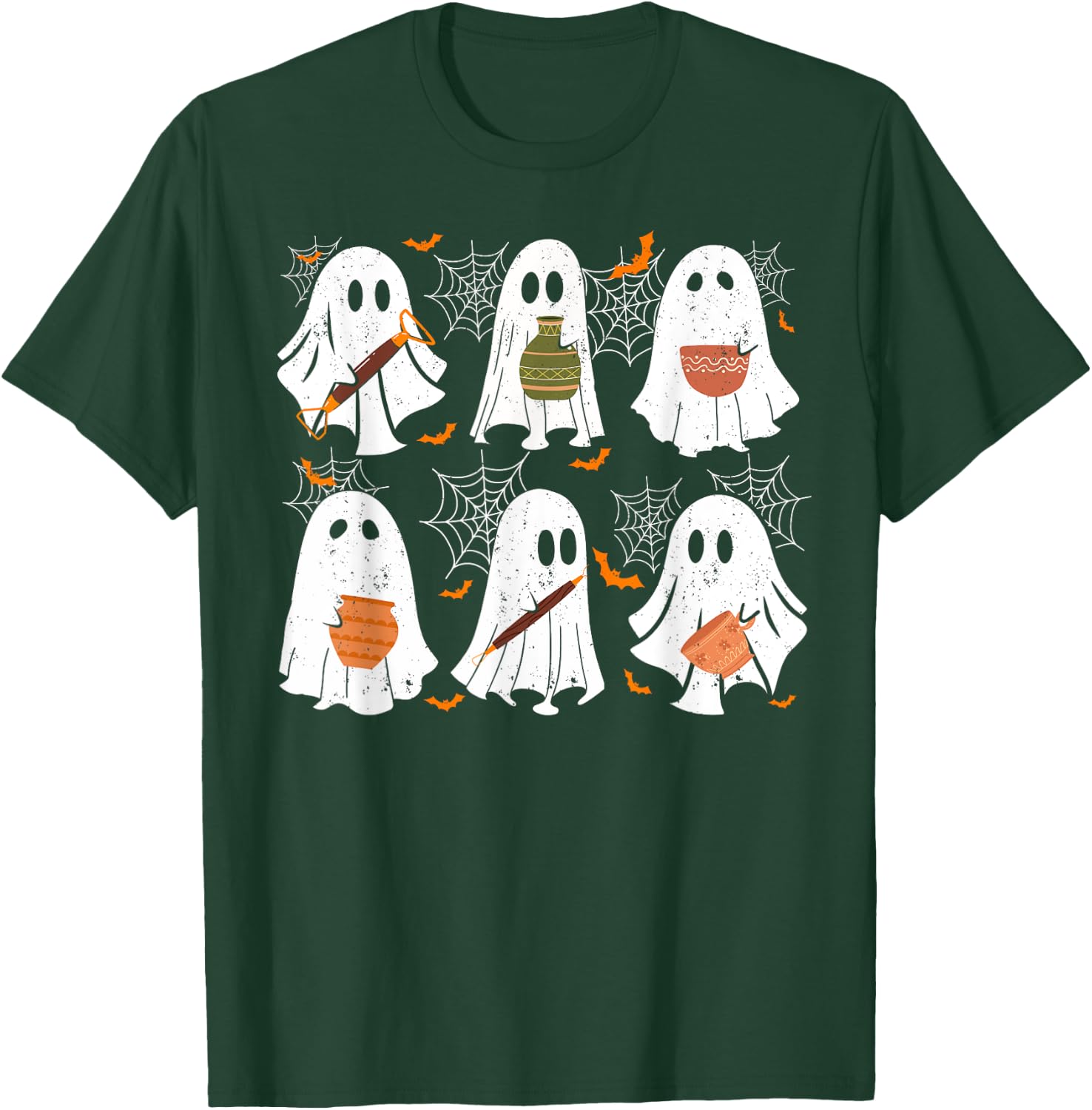 Pottery Ghost Ceramic Artist Halloween Costume Women T-Shirt - T-Shirt | Forest