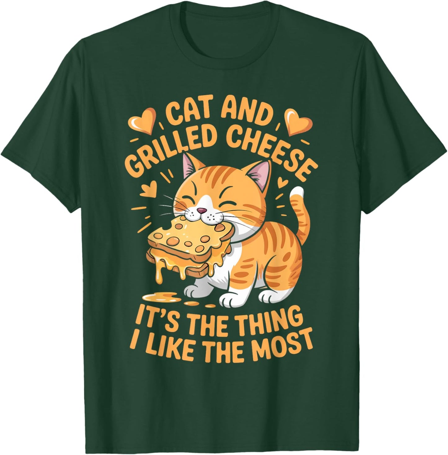Cat And Grilled Cheese Sandwich Food Lover Grilled Cheese T-Shirt - T-Shirt | Forest