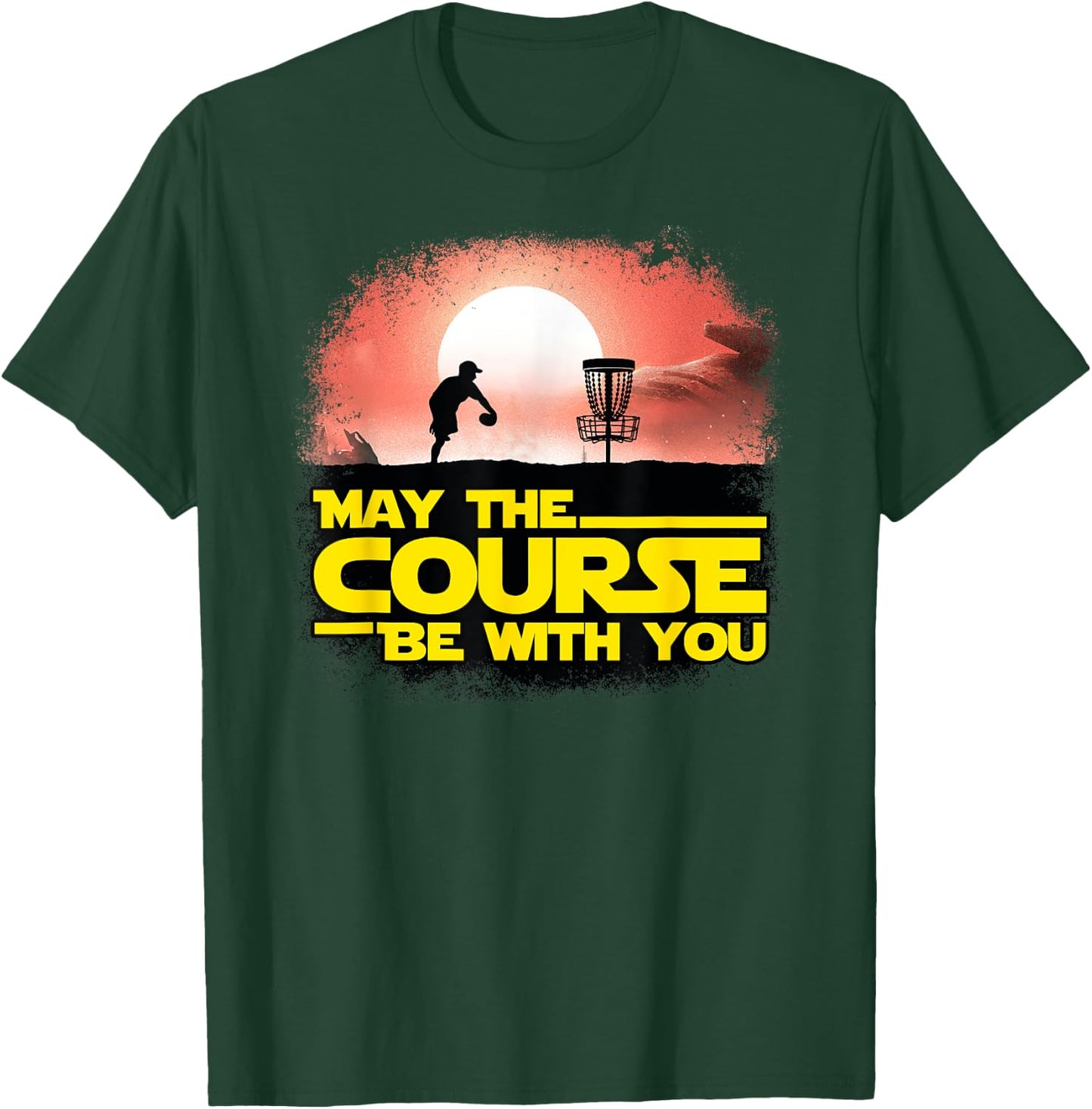 May The Course Be With You - Golf Gifts - Disc Golf T-Shirt - T-Shirt | Forest