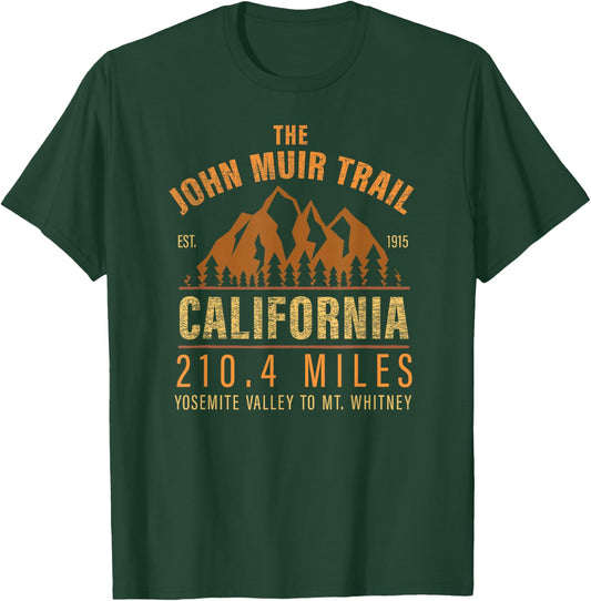 John Muir Trail California Backpacking Trail Hiking T-Shirt - T-Shirt | Forest