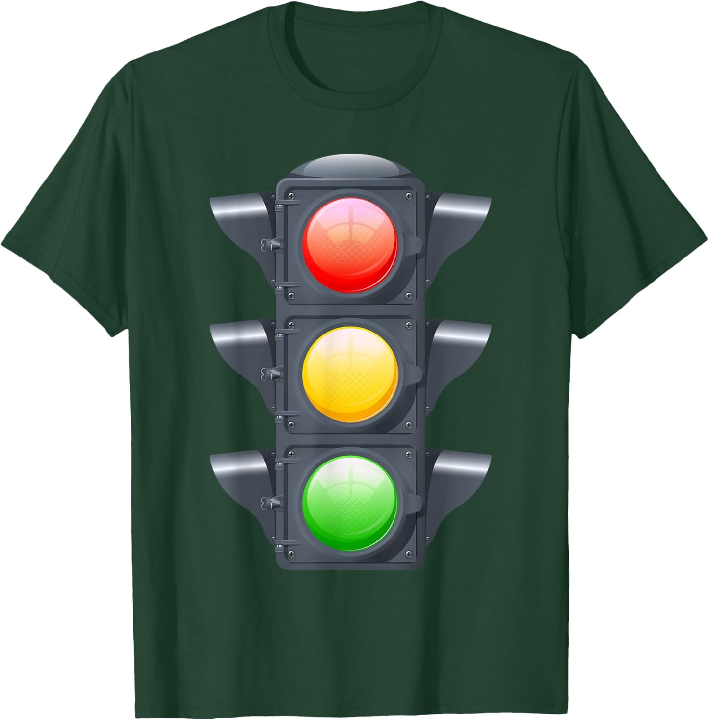 Green Traffic Light Signal Lover Stop Caution Go T Shirt T-Shirt - T-Shirt | Forest
