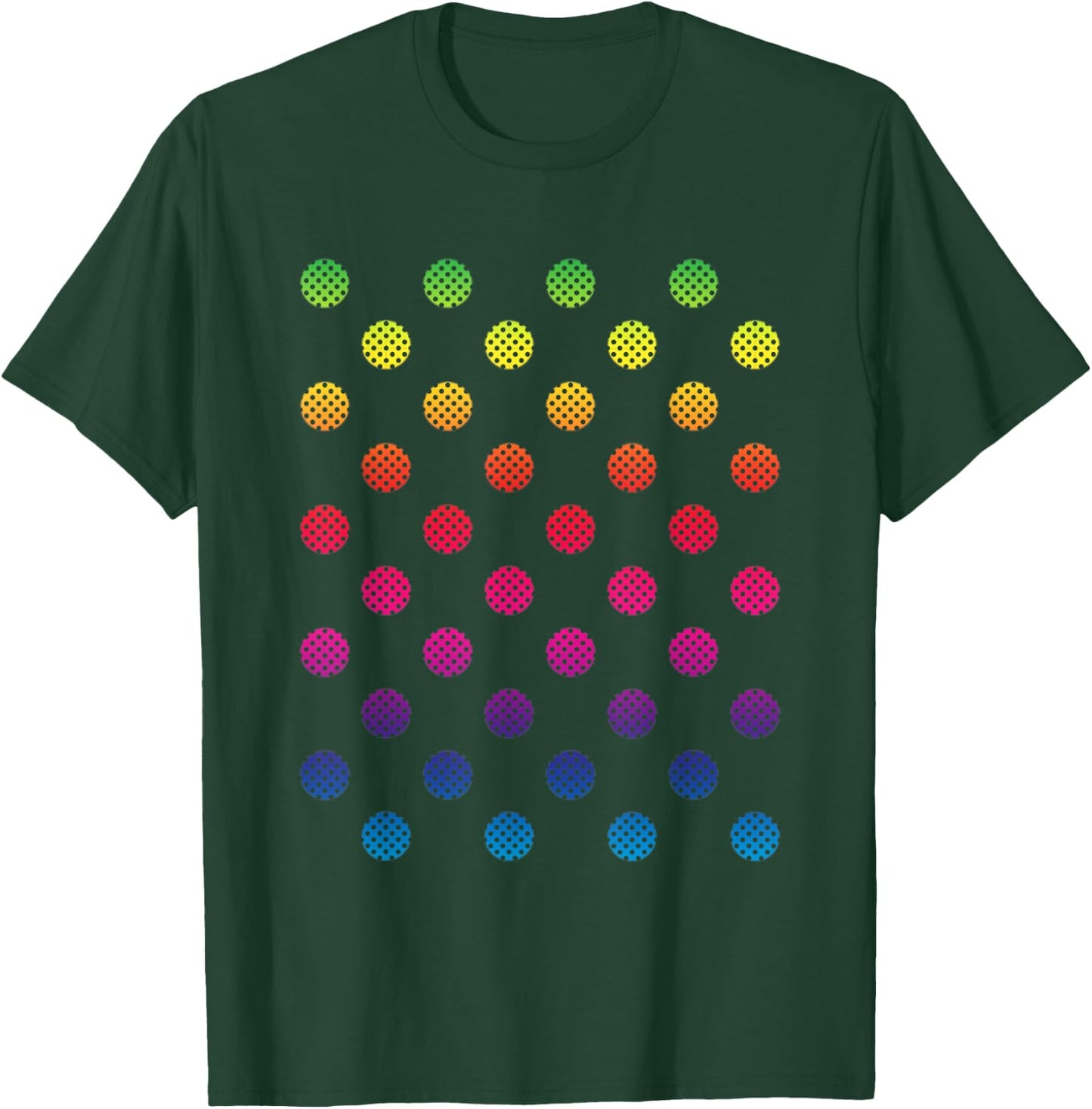 September 15th dot Day Multicolor Rainbow Polka dot T-Shirt - T-Shirt | Forest
