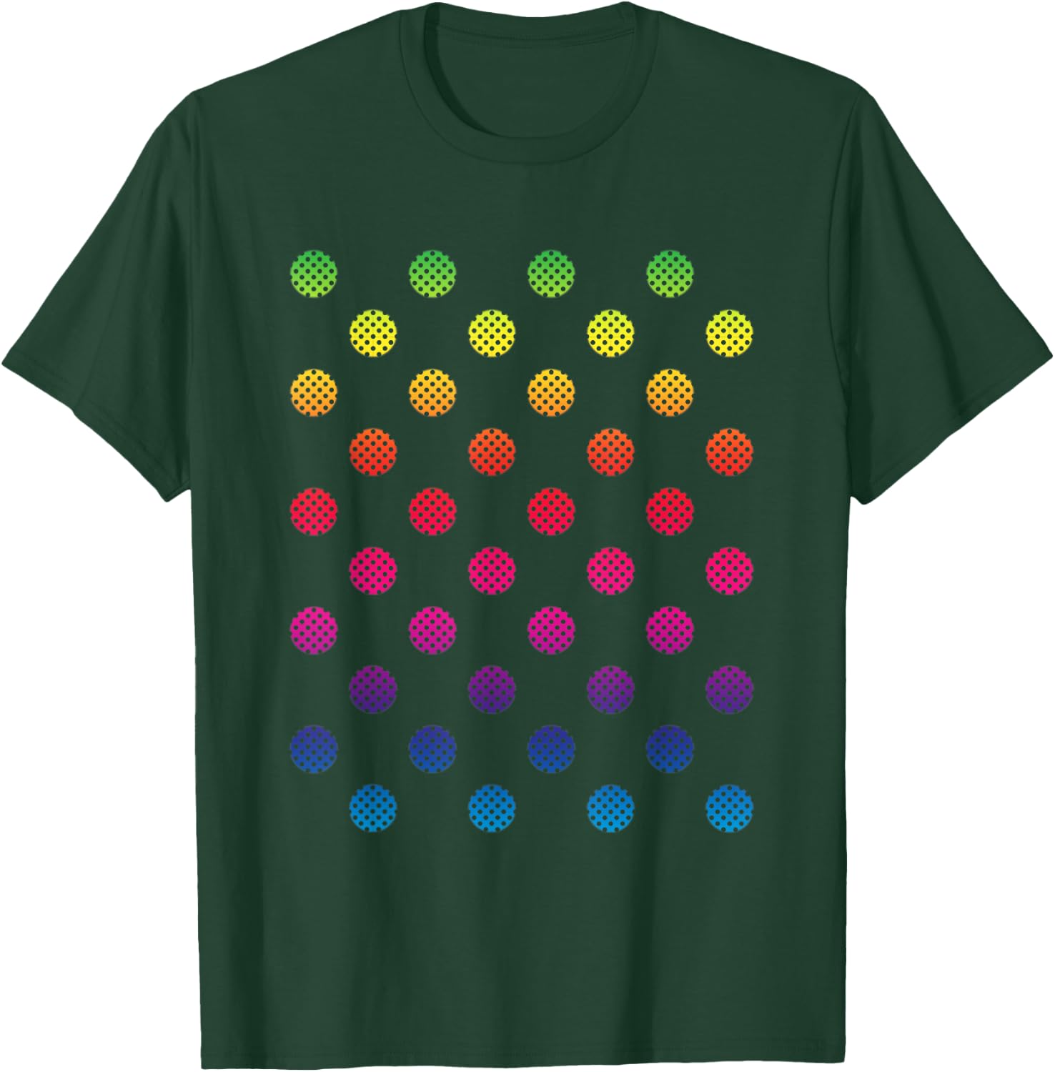 September 15th dot Day Multicolor Rainbow Polka dot T-Shirt - T-Shirt | Forest