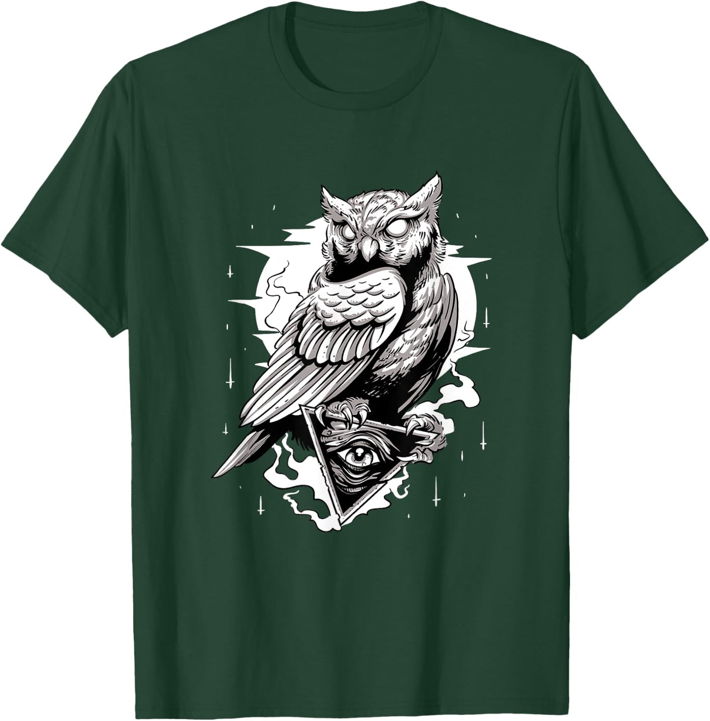 Owl Pyramid Secret Illuminati Owl Conspiracy Shirt T-Shirt - T-Shirt | Forest