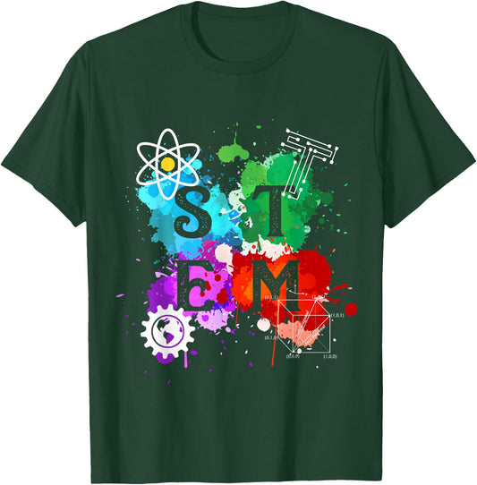 STEM Science Technology Engineering Math Teacher Gift Small T-Shirt - T-Shirt | Forest