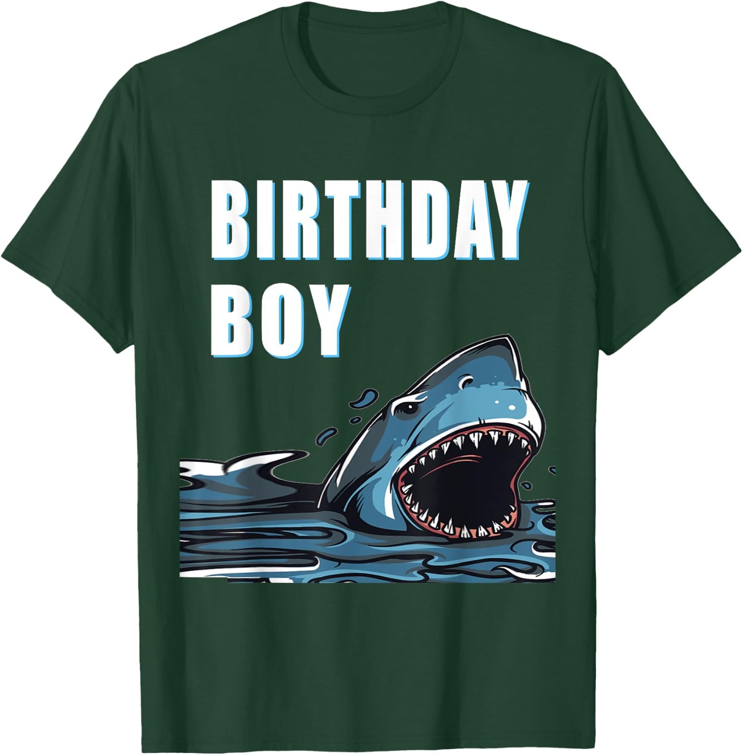 Shark Birthday Boy Shirt Shark Lover Birthday Gifts T-Shirt - T-Shirt | Forest
