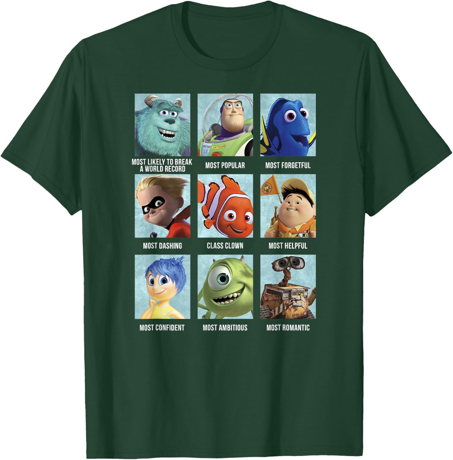 Disney Pixar Collection Movie Characters Best Of Class T-Shirt - T-Shirt | Forest