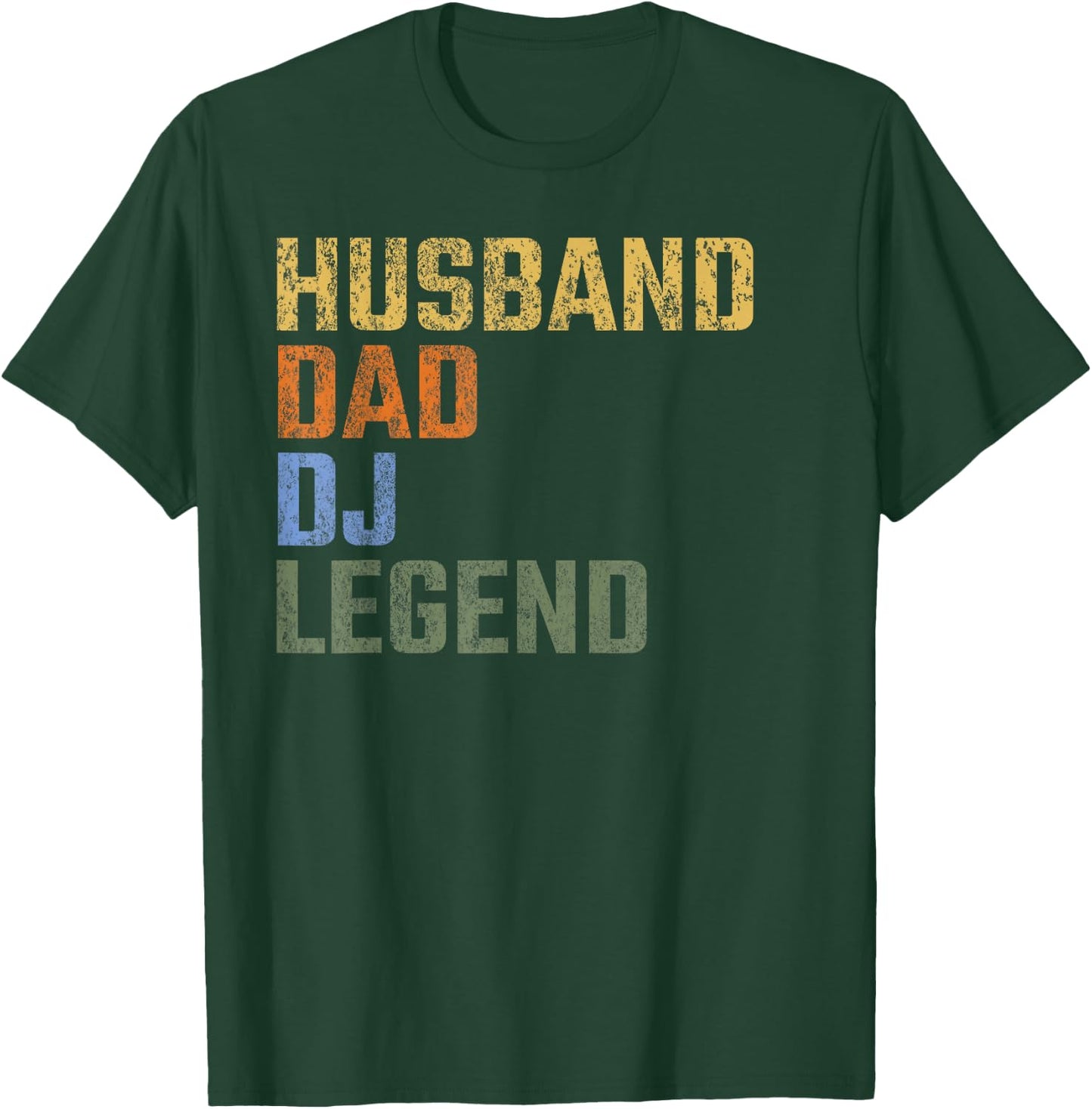 Husband Dad DJ Legend Fathers Day Disc Jockey T-Shirt - T-Shirt | Forest
