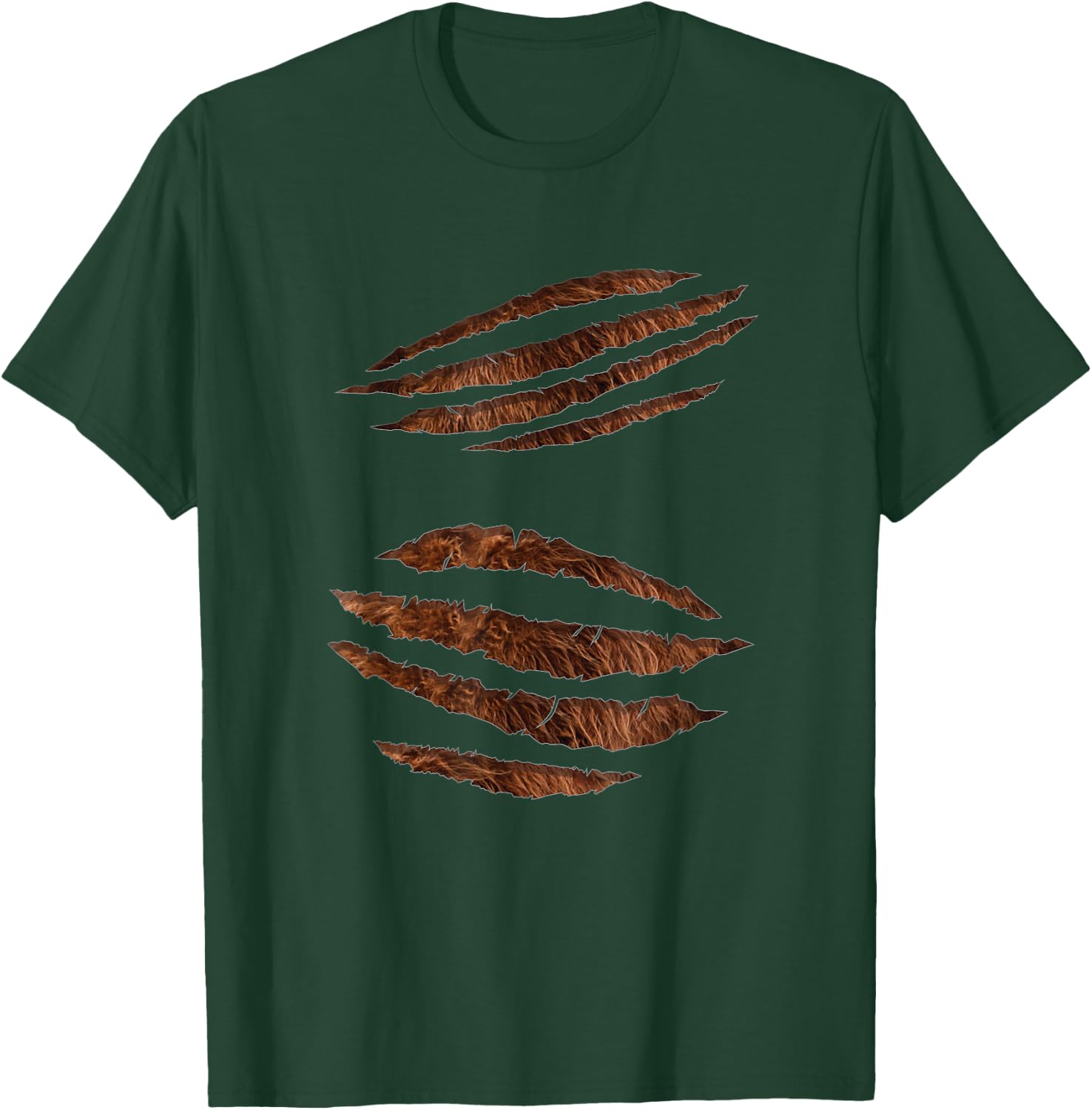 Torn Ripped Werewolf Halloween Costume with Beast Claw Marks T-Shirt - T-Shirt | Forest