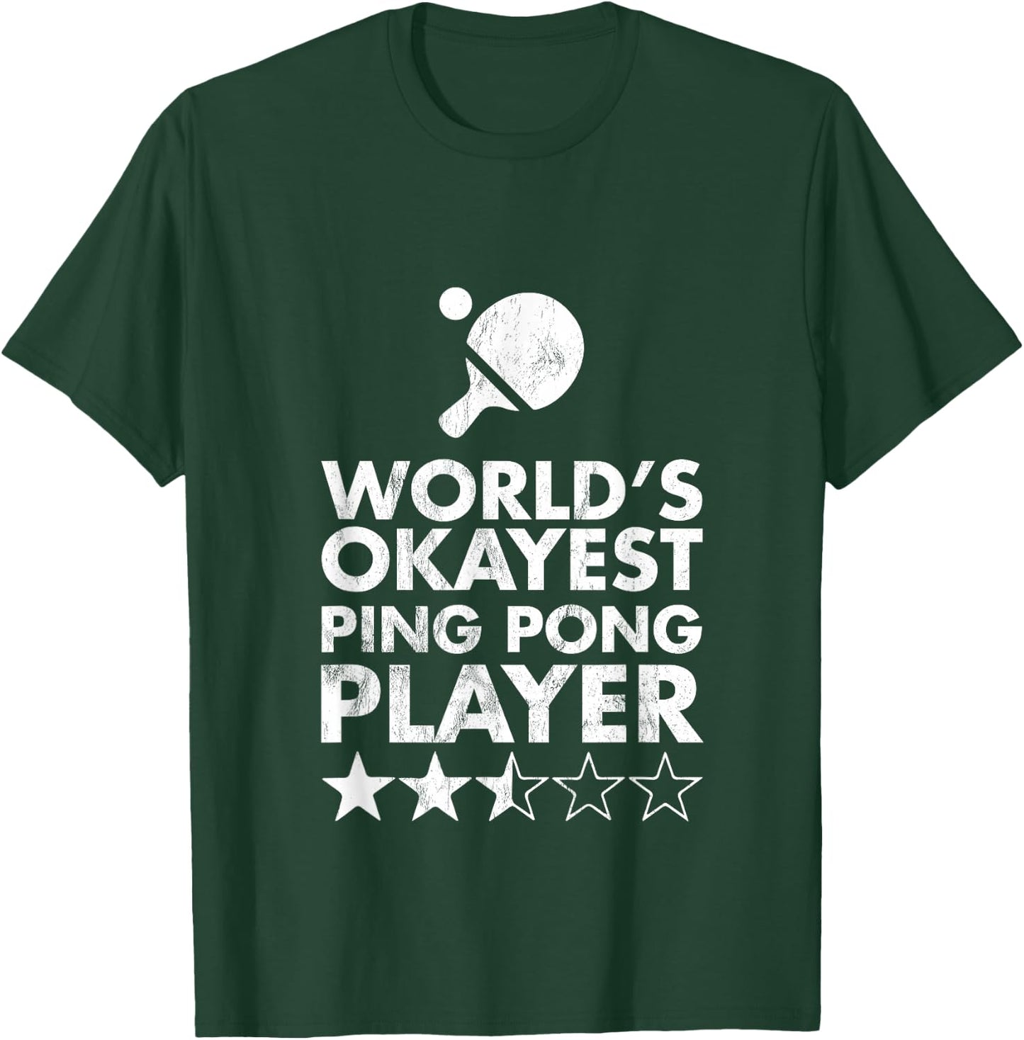 Lustige Tischtennisspieler Sport - The Okayest Ping Pong Player in the World - Black -Adults Small Classic Fit Short Sleeve T-Shirt - T-Shirt | Forest