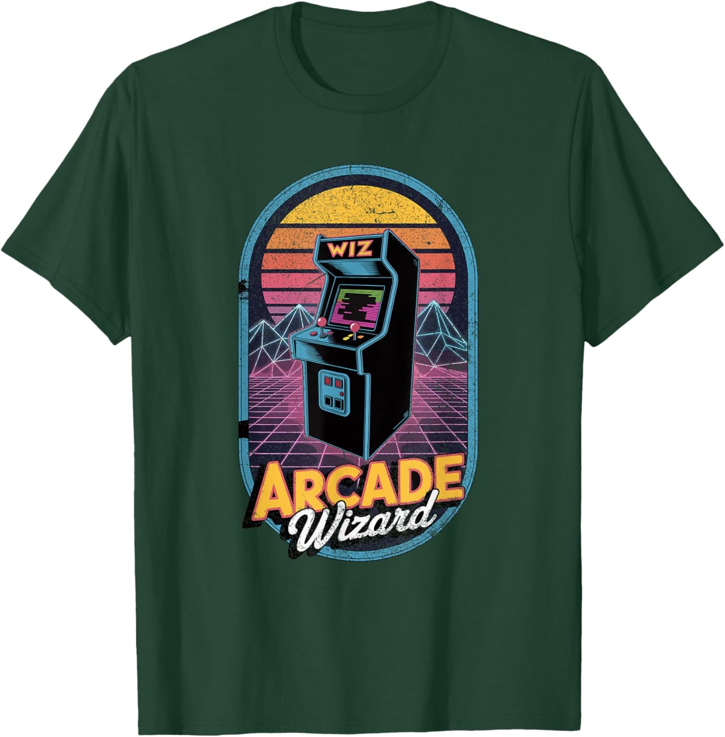Arcade Wizard Retro Gaming 80s Style T-Shirt - T-Shirt | Forest