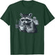 Raccoon Drinking Coffee Trash Panda Raccoons T-Shirt - T-Shirt | Forest