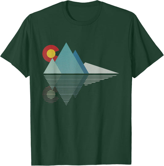 Colorado Flag Mountain T-Shirt - T-Shirt | Forest
