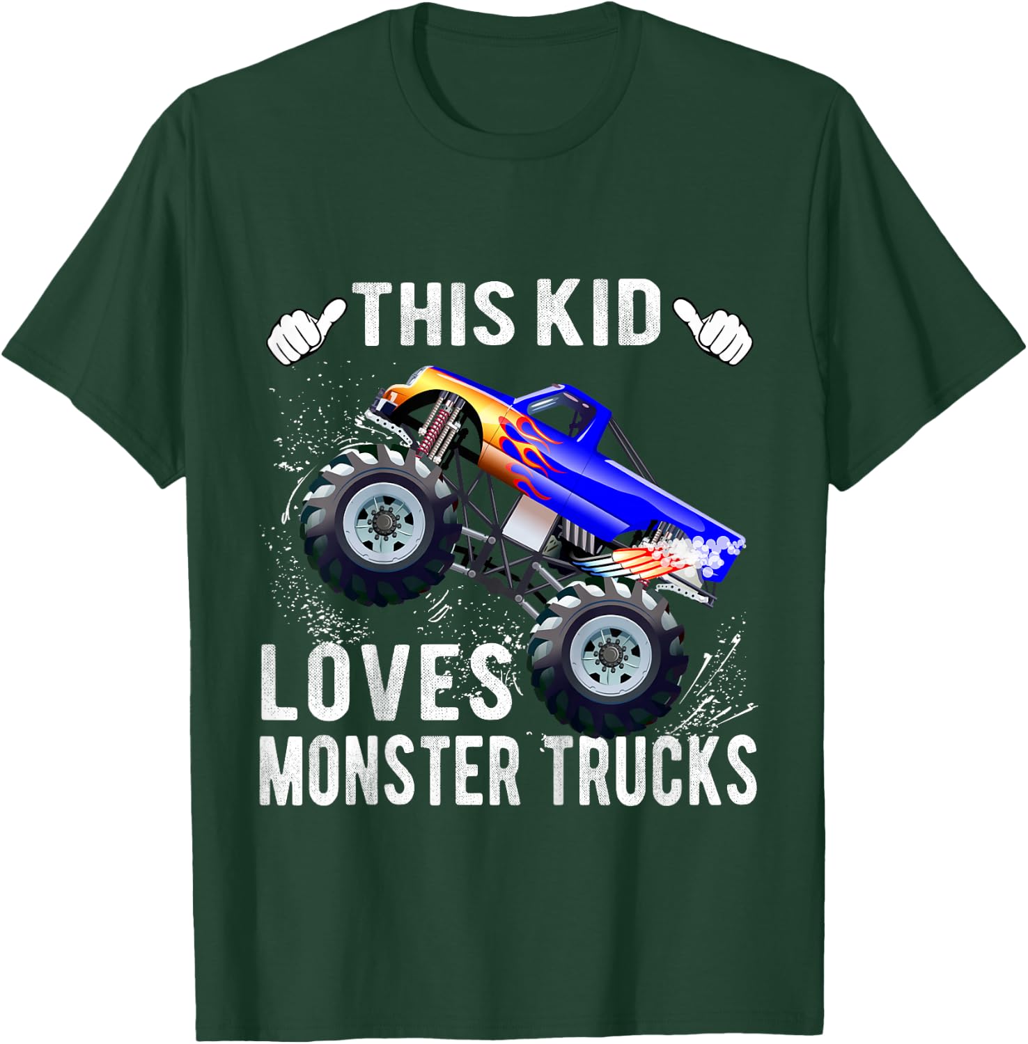 This Kid Loves Monster Trucks Boys and Girls Gift T-Shirt - T-Shirt | Forest