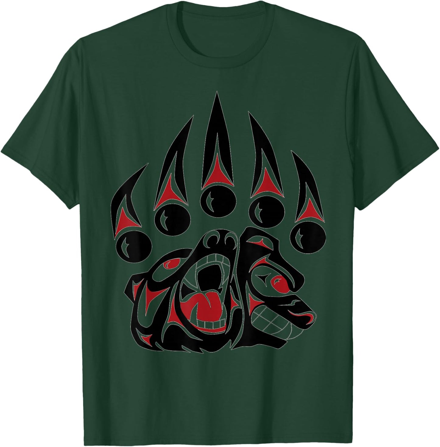 Native American Bear Claw T Shirt T-Shirt - T-Shirt | Forest