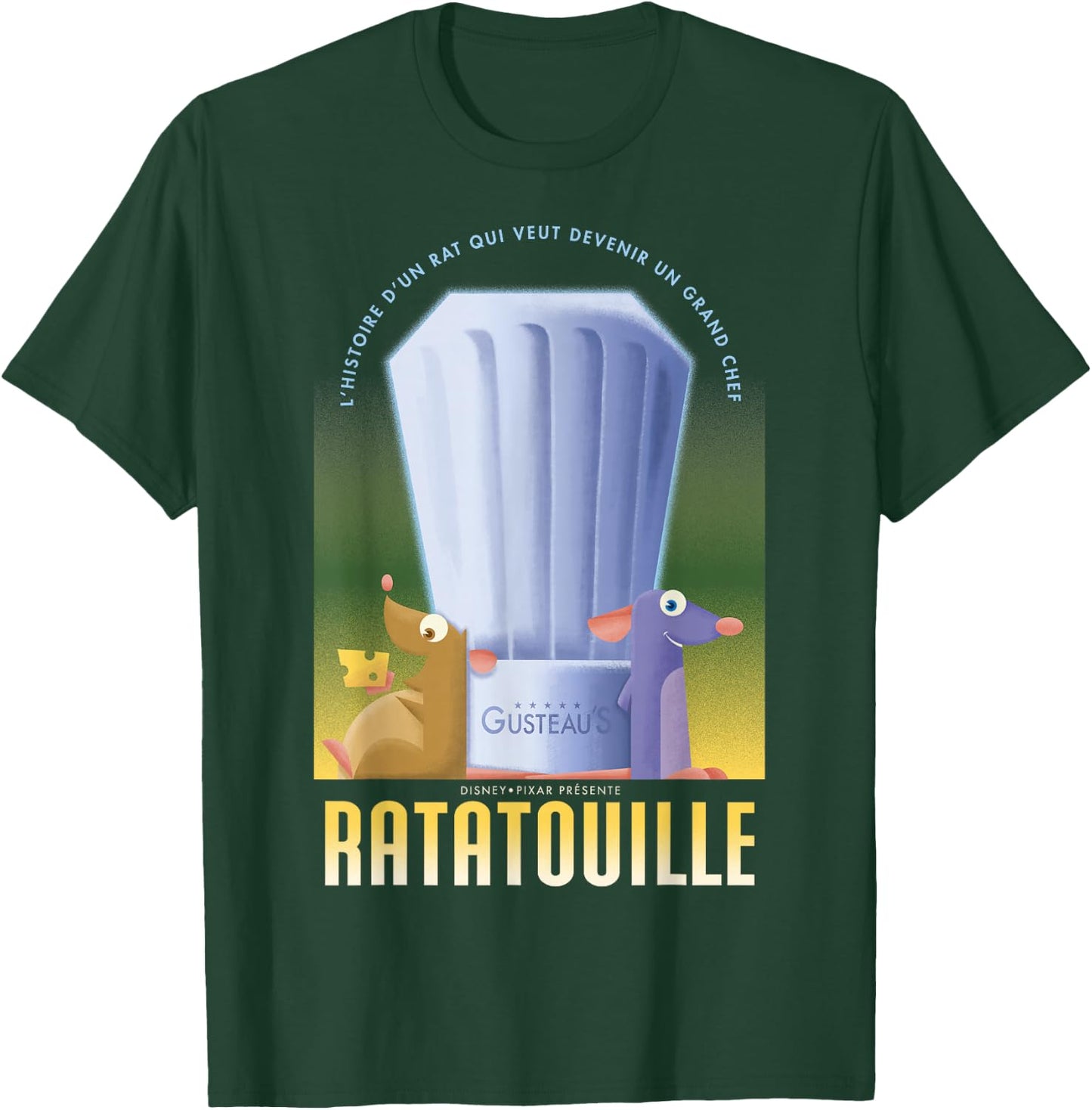 Disney Pixar Ratatouille Remy And Emile Gusteau's Poster T-Shirt - T-Shirt | Forest