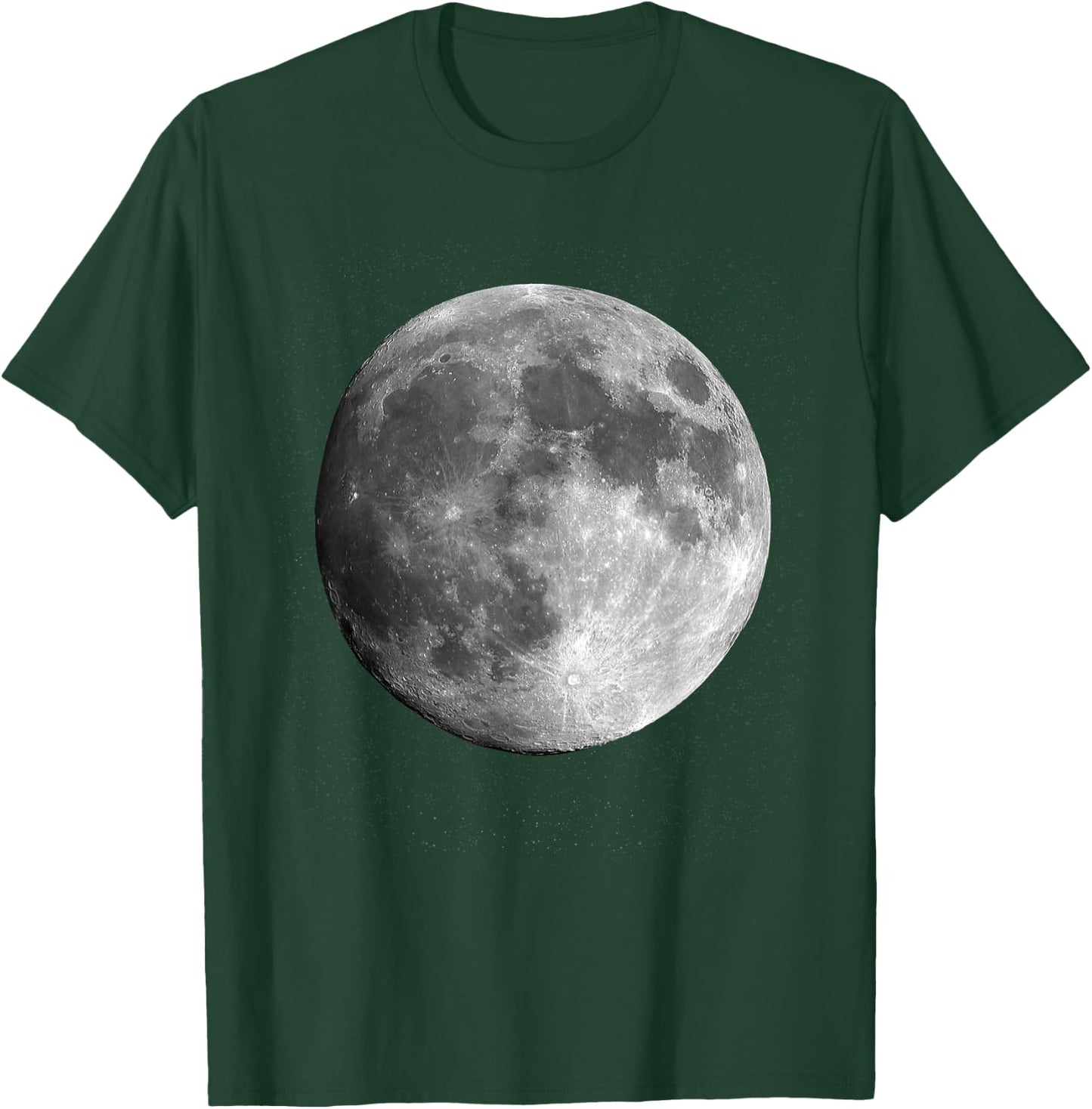 Full Moon Luna Astronomy Space Galaxy Stars T-Shirt - T-Shirt | Forest