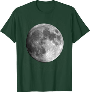 Full Moon Luna Astronomy Space Galaxy Stars T-Shirt - T-Shirt | Forest