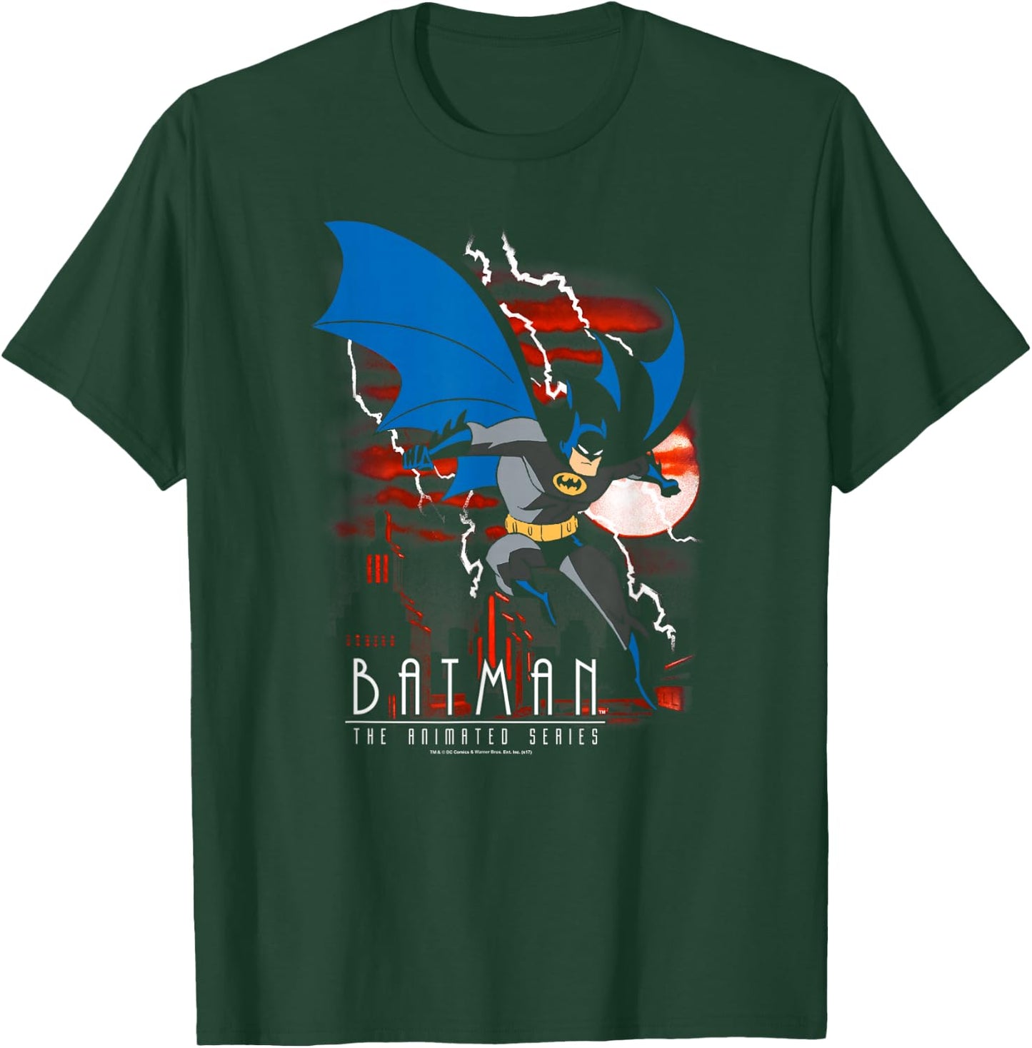 Batman: Animated Series Lightning Strikes T-Shirt - T-Shirt | Forest