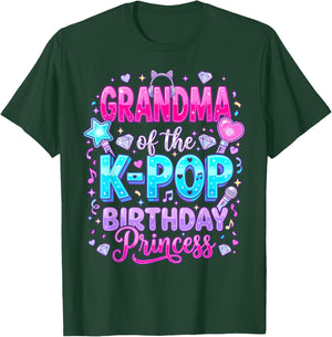 Grandma of The K-Pop Birthday Princess Korean Music T-Shirt - T-Shirt | Forest