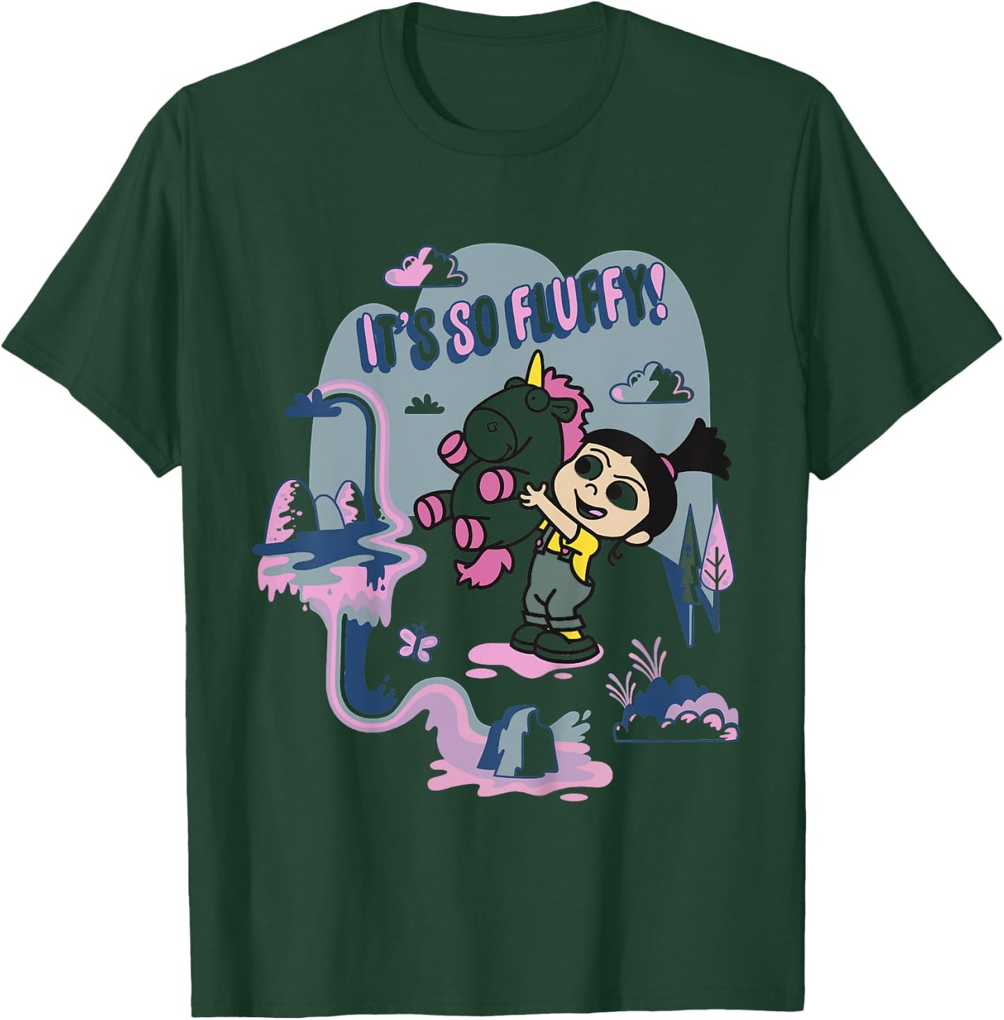 Kids Despicable Me Minions Agnes Fluffy Unicorn Graphic T-Shirt - T-Shirt | Forest
